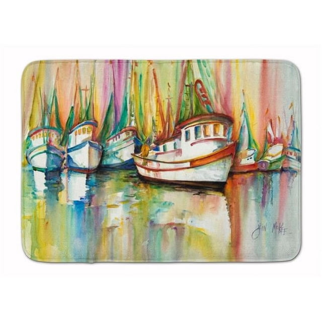 Carolines Treasures JMK1074RUG Shrimp Fleet Machine Washable Memory Foam Mat