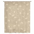 thumbnail image 2 of Beige Floral Sheer Curtains 72 Inches Long, Vintage Spring Botanical Flowers Light Filering Curtains, Breathable Simi Curtain Privacy Drapes for Living Room Bedroom Lightweight Window Treatment, 2 of 9