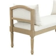 thumbnail image 4 of Christopher Knight Home Upholstered Bench with Turned Legs and Side Pillows, Farmhouse Accent Seating, Beige, 4 of 8