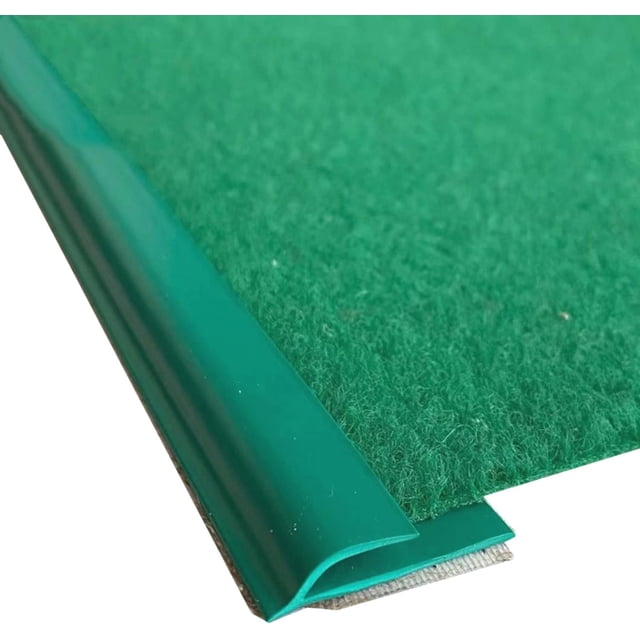 Rubber Carpet Transition Strip Carpet Edge Trim Strip Gray Flexible Edge Binding Bars for mat/Doormat/Rugs/Runner Packing Tape self-Adhesive Seal Waterproof Weatherproof (Green 600cm (19.7ft))