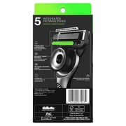 Gillette Labs with Exfoliating Bar Mens Razor - 1 Handle, 1 Blade Refill and Premium Stand, Silver