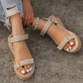 thumbnail image 2 of Vedolay Platform Sandals Sandals for Women Dressy Summer Casual Beach Outdoor Wedges Sandal Shoes,Khaki 8, 2 of 5