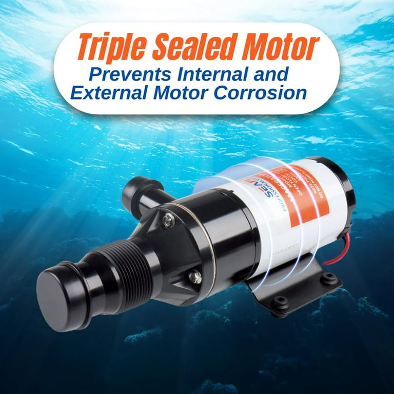 SEAFLO Macerator Pump System 12V for RV Marine 01-Series Improved