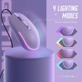 thumbnail image 2 of Mouse seenda - Ratón de ordenador USB con cable, retroiluminado RGB, color morado, 2 of 7
