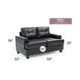 thumbnail image 2 of Glory Furniture Sandridge Faux Leather Loveseat in Black, 2 of 6
