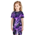 thumbnail image 4 of Balery Purple Pattern White Tiger Conjunto de Pijama Infantil de Manga Corta con Estampado – Ropa de Dormir de Algodón Suave-3X-Large, 4 of 4