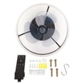 thumbnail image 3 of Luz de ventilador de techo lámpara de ventilador de 6 velocidades pantalla acrílica con control remoto de 110 V para sala de estar ANGGREK Otros, 3 of 8