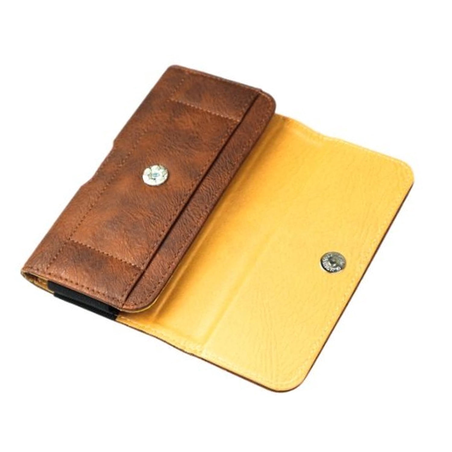 EVO 6 Inch Leather Carry Pouch with Textured Exterior - Brown