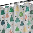 thumbnail image 3 of Gray Christmas Tree Pattern Shower Curtain 84"x72" ,Bathroom Decorative Shower Curtains Set with 12 Hooks,Modern Waterproof Washable Shower Curtain, 3 of 6