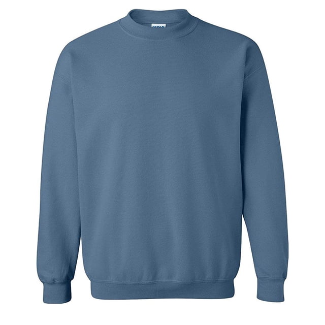 Gildan 1800 Chandail à Manches Longues en Mélange Épais à Col Rond pour Homme Bleu Indigo 2TG