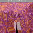 thumbnail image 4 of Yellow and Purple Dog Crate Cover, Funky Hand Drawn Swirls and Hearts Pattern, Easy to Use Pet Kennel Cover Small Dogs Puppies Kittens, 7 Sizes, Burnt Sienna Purple, by Ambesonne, 4 of 6