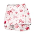 thumbnail image 5 of CPNG Girls Athletic Skirts with Shorts Adorable Heart Printed Sports Skorts Casual Daily Wear Outdoor Activities Culottes(Light Pink,5-6 Years), 5 of 5