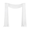 thumbnail image 1 of Nvzi Tela decorativa para arco de boda, pieza individual, 75 cm x 6 metros, cortina de gasa blanca, adecuada para ceremonias de boda, 1 pieza, 1 of 5