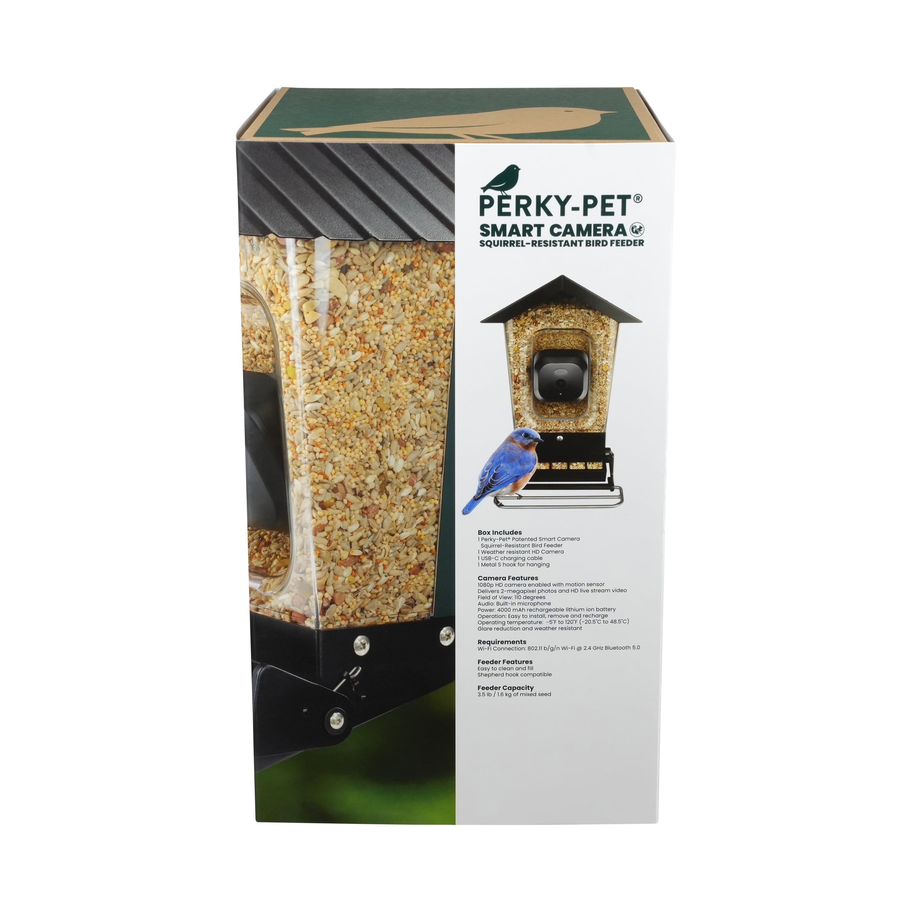 Perky-Pet 3.5lb Smart Camera Squirrel-Resistant Bird Feeder