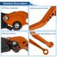 thumbnail image 4 of Palancas de freno y embrague cortas Unique Bargains para BMW F650GS 2008-2012, palanca de freno ajustable en 6 posiciones, aleación de aluminio T6 6061, naranja, 1 par, 4 of 7