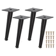 thumbnail image 1 of 4uds Metal muebles Pierna Reemplazo Unique Bargains 8 pulgadas Negro, 1 of 6