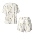 thumbnail image 5 of Picia Retro Rabbit Pajamas Sets for Women Soft Short-Sleeved Pjs with Lounge Shorts Two Piece Sleepwear-X-Large, 5 of 9
