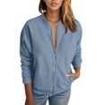 thumbnail image 1 of Veste Décontractée à Fermeture Éclair pour Femmes Cardigan à Manches Longues Léger Confortable pour Usage Quotidien, 1 of 5