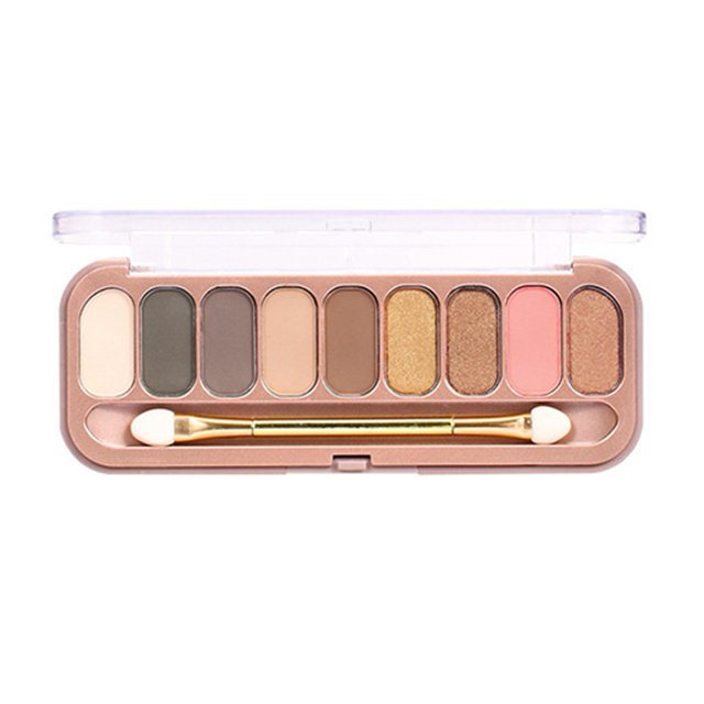 Paleta compacta de sombras de ojos de 9 colores, mate y brillante, de larga duración, con pigmentos, maquillaje cosmético A3