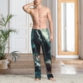 thumbnail image 2 of Zufioo Wave Ocean Animal Shark Mens Pajama Pants Sleep & Lounge Pants Sleepwear Pants(Available in Big & Tall)-XX-Large, 2 of 6