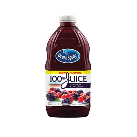 (2 Pack) Ocean Spray 100% Juice, Cranberry Blackberry, 60 Fl Oz, 1
