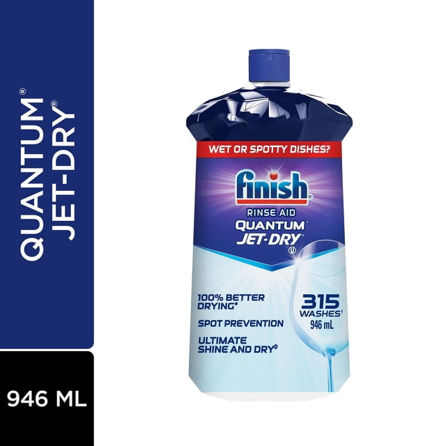 Finish Jet-Dry, Dishwasher Rinse Aid, Quantum, Dishwasher Rinse Agent & Drying Agent, 946 mL