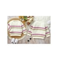 thumbnail image 2 of FOCUSNORM Chandail d'Automne pour Garçon Fille Rayé Manches Longues Col Rond Tricot Épais, 2 of 9