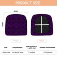 thumbnail image 3 of Purple Black Ornament Eye Pattern Seat Covers for Dining Room Chairs Set Of 4,Stretch Printed Washable Chair Seat Cover with Elastic Ties and Button,Removable Waterproof Couch Cushion Covers, 3 of 6