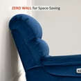 thumbnail image 3 of MCombo Zero Wall Hugger Power Recliner Chair for Small Space RV Living Room, Fabric (Navy Blue), 3 of 9