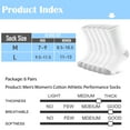 thumbnail image 6 of NevEND 6 Pairs Men's Women's Athletic Cotton Casual Crew Solid Sport Socks White Size 9-11, 6 of 7