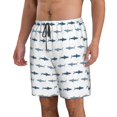 thumbnail image 2 of Zufioo Cute Shark for Men's Casual Beach Shorts, Sports Fitness Quick-drying Drawstring Shorts with Pockets for Home Wear-XX-Large, 2 of 6