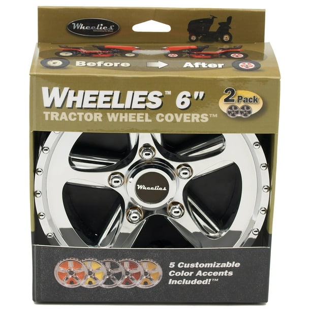 Good Vibrations 186 6" Tractor Wheel Covers 2 Count