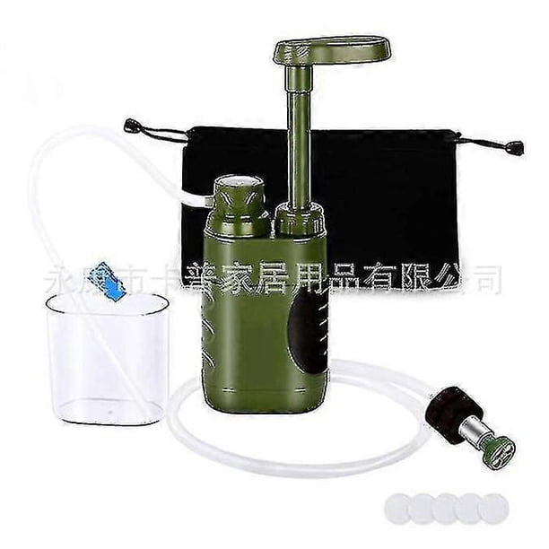 5000l Outdoor Water Filter Water Filtration System Camping Hiking Emergency Equipment With Compass