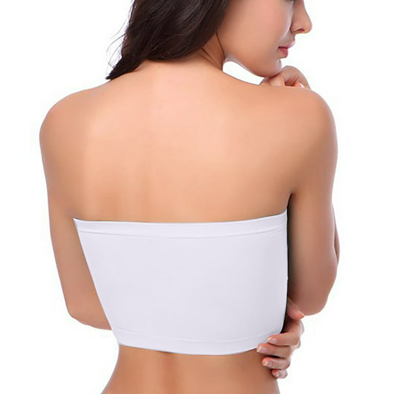 Ausyst Tube Tops for Women One-Piece Bra Everyday Underwear Strapless  Polishing Bra Bandeau Clearance 