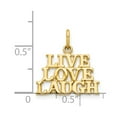thumbnail image 5 of Auriga Fine Jewelry 14K Yellow Gold Talking Live Love Laugh Charm Pendant for Women (L- 0.75inch, W- 0.67inch), 5 of 6