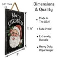 thumbnail image 3 of My Word! Merry Christmas W/ Santa Slate Impressions Wall or Door Hanging Welcome Sign. Christmas Holiday Rustic Farmhouse Home Decor for Living Room, Dining Room Kitchen, Bedroom Large: 8"x11.25", 3 of 5