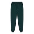 thumbnail image 5 of RUTAYY Women's Jogger Pants Solid Color Side Pockets Drawstring Casual Sport Sweatpants Dark Green, 5 of 5