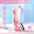 thumbnail image 4 of Spa Gift Basket for Women, Self Care Set With Wine Tumbler, Birthday and Friendship Gift for Mom, Sister, Wife, Female Friend, Pink, 4 of 7