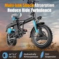thumbnail image 6 of ASKGO F9 Adult Folding Electric Bike, 1200W 25 MPH 25 Miles, 48V 13Ah Removable Battery, Meets Daily Commuting,Going Out and Playing,Give the best gift,Folding Ebike for Adult with Two Seats，UL2849, 6 of 12