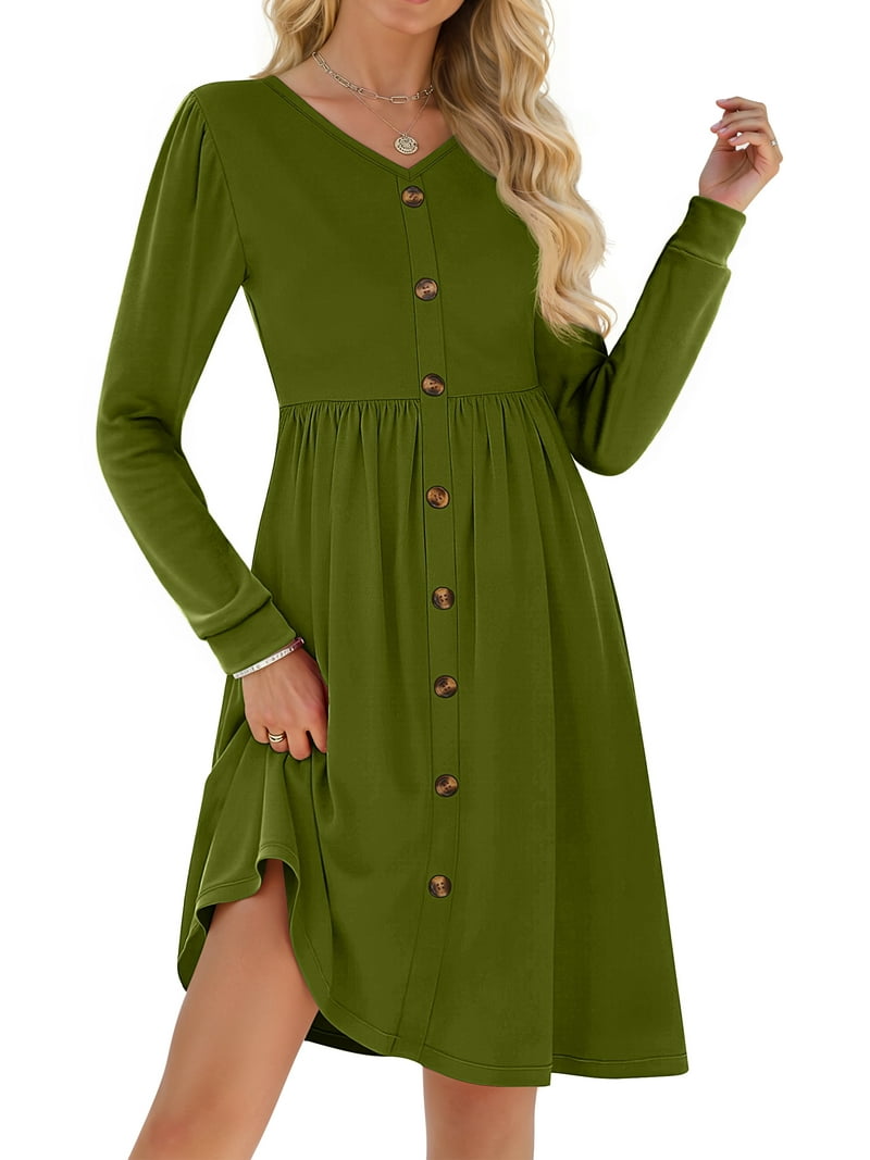 button up fall dress Palmer Button Up Dress Black / L (10-12)