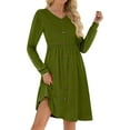 thumbnail image 2 of Fantaslook Long Sleeve Dresses for Women V Neck Casual Fall Dress Button Floral Midi Dresses with Pockets, 2 of 8