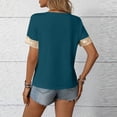 thumbnail image 4 of OSFVNOXV Womens Summer Tops with Patchwork Sequin Pockets,Juniors Y2K Casual Sparkly V-Neck Athletic T-Shirts 2026, 4 of 8