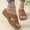 Brown, variant on Tawop Women Shoes Women's Sandals Orthopedic Casual Wedge Beach Thick Sole Sandals Beige 4.5