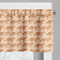 thumbnail image 3 of Ambesonne Fox Valance Pack of 2, Hand Drawn Wildlife Animals, 54"X12", Pale Peach Ginger, 3 of 5