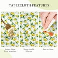 thumbnail image 6 of Lemon Yellow Fruit Flower Spring Summer Round Tablecloth Waterproof Wipeable Tablecloth Cover Home Restaurant Kitchen Picnic Party Decoration 60 Inch Circular Tablecloth for 20-47 Inch, 6 of 6