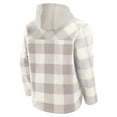 thumbnail image 3 of Men's Fanatics Gray Cleveland Browns Elements Plaid Polar Fleece Quarter-Zip Hoodie, 3 of 4