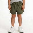 thumbnail image 5 of Jalioing Cotton Shorts Toddler Kids Summer Plain Elastic Waist Drawstring Shorts Little Boys Girls Loose Lounge Shorts, 5 of 6