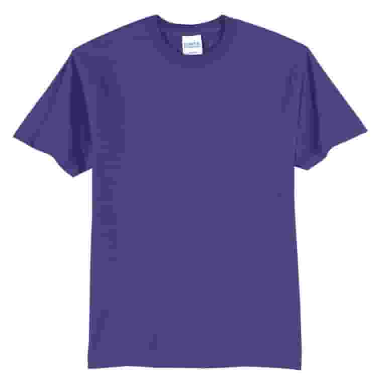 超高品質で人気の Mens Core 3XL Purple Shirt Tee Cotton/Polyester Blend Clothing