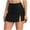 Black, variant on WMTBSRSW Womens High Waisted Split Swim Skirt Sporty Runched Skirted Swim Bottom Swimsuit Bathing Suit Skirt Bikini Swimwear