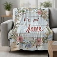 thumbnail image 2 of Vintage Spring Floral Blanket Soft Cozy Warm Twin Blanket for Bed, Plush Fuzzy Flannel Fleece Blankets for Sofa, Retro Summer Flower Throw Blankets for Couch, Lightweight Gifts for Women, 60"x80", 2 of 9